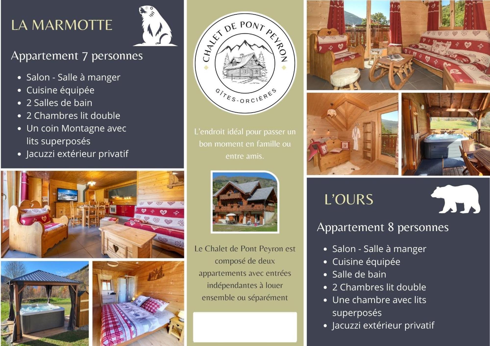 Chalet De Pont Peyron L'Ours 奥西耶尔 外观 照片